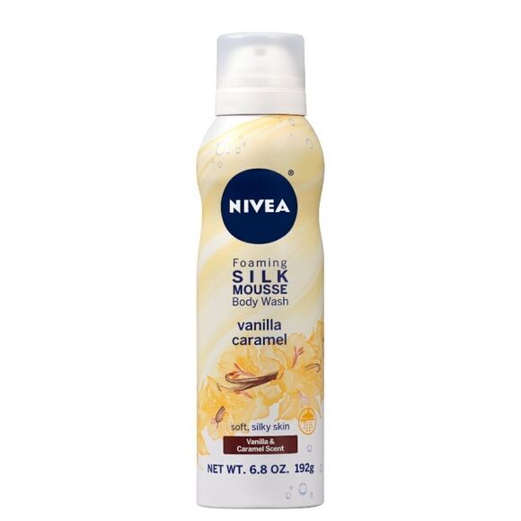 NIVEA Vanilla Caramel Foaming Silk Mousse Body Wash - Picture 1 of 5
